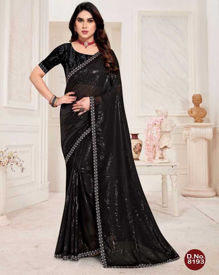 pr 8193 party wear sequence work fancy sarees collection