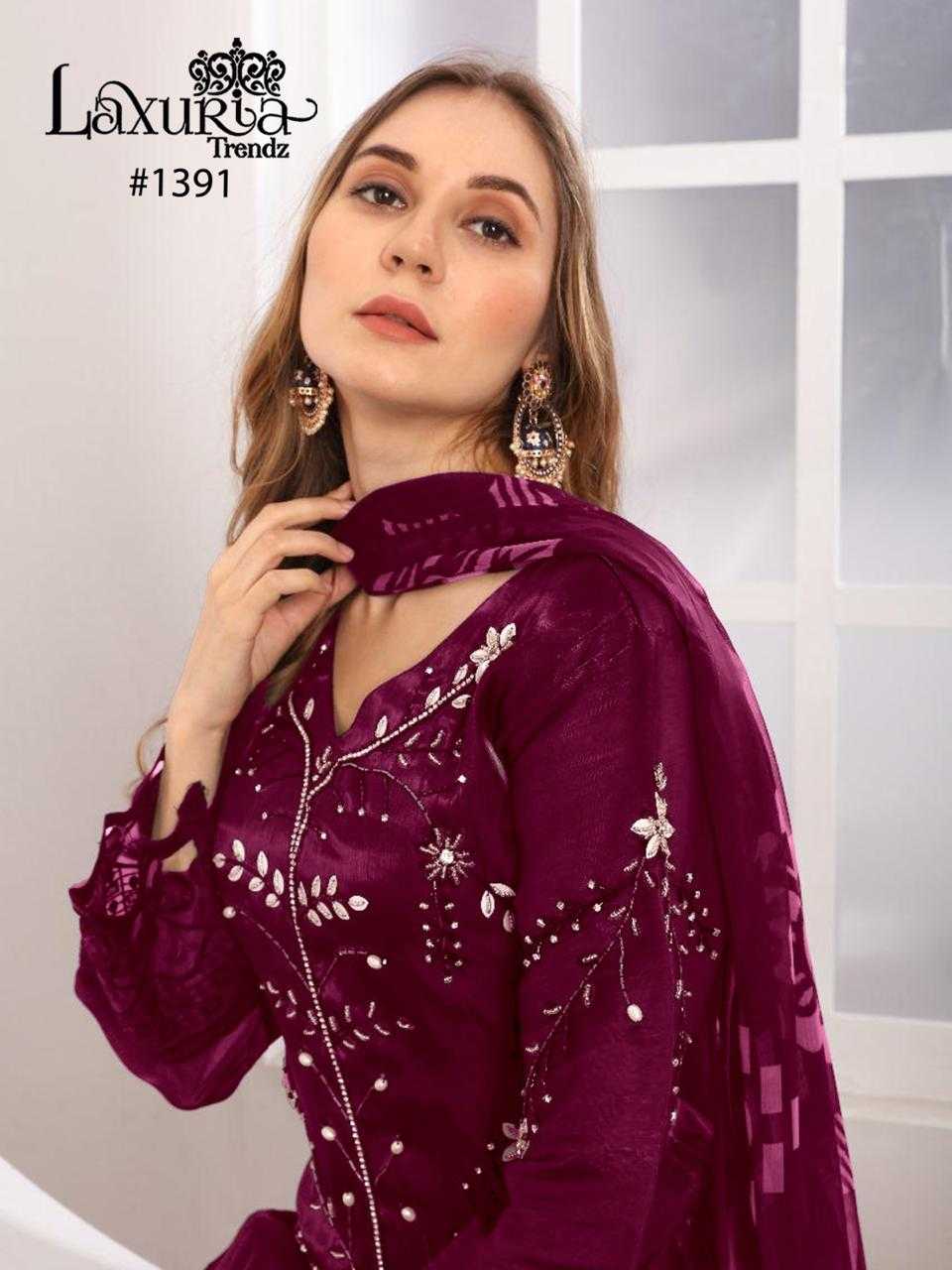 laxuria 1391 stylish wear readymade satin pakistani salwar kameez wholesaler 
