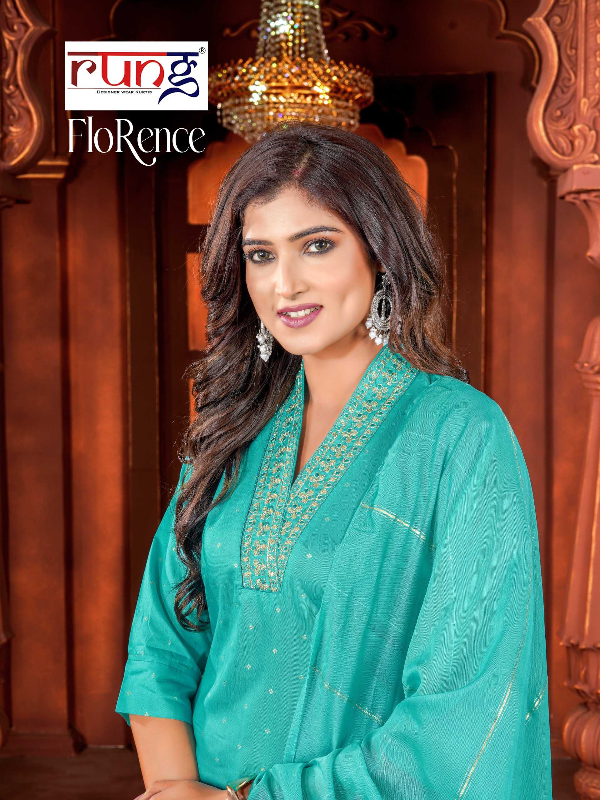 rung florence festive wear readymade silk salwar kameez collection