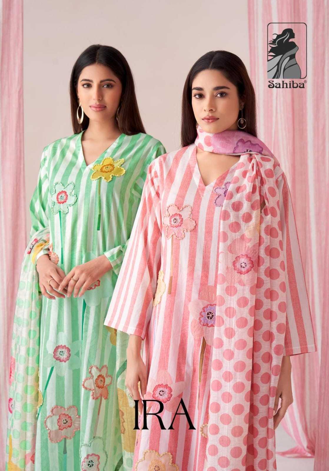 sahiba ira pure cotton designer wear unstitch salwar suit 