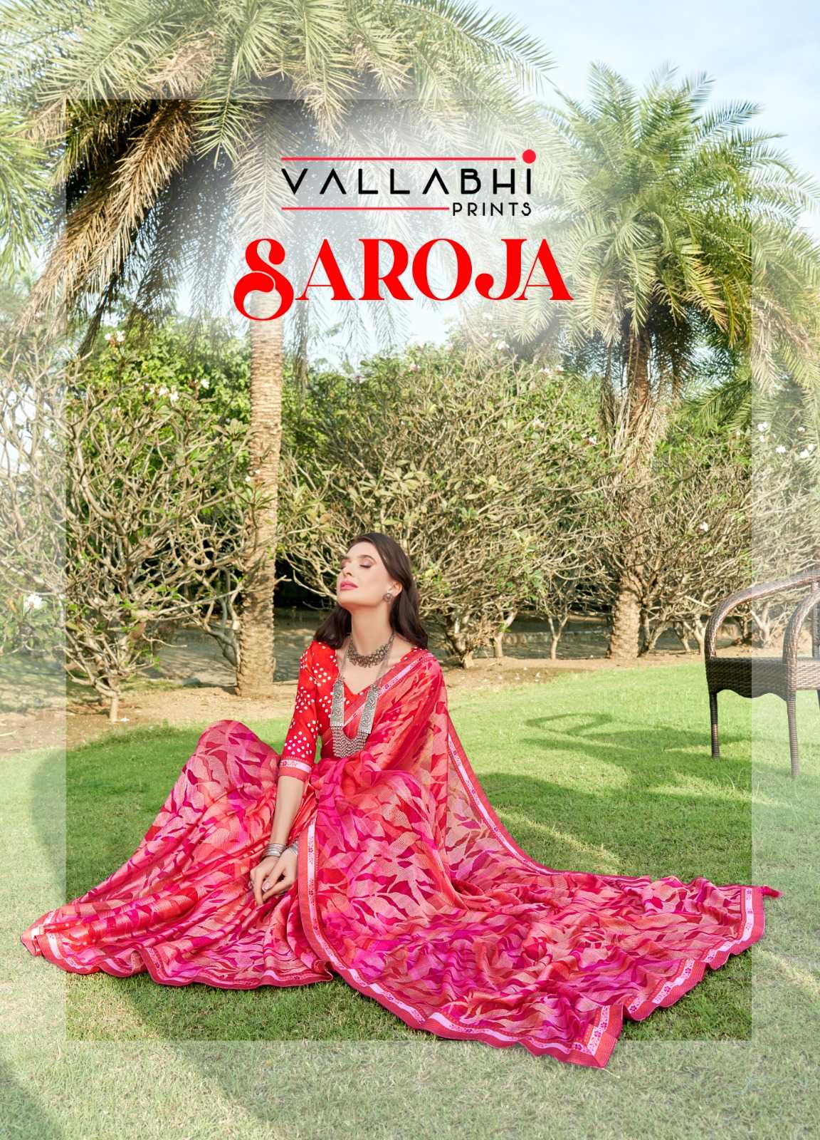 vallabhi prints saroja brasso fancy wear saree wholesaler 