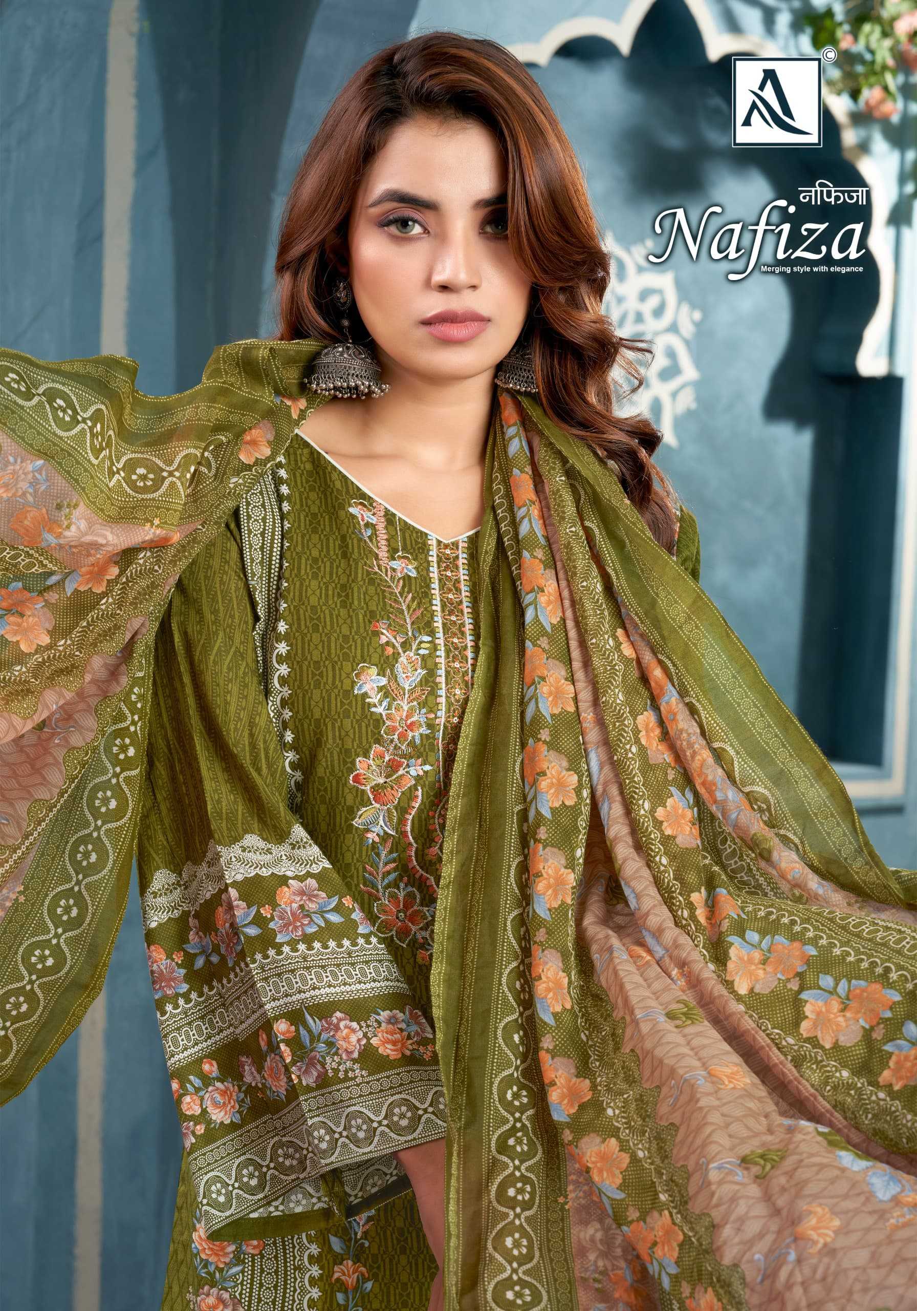 alok suit nafiza simple stylish cotton pakistani salwar suit dress material