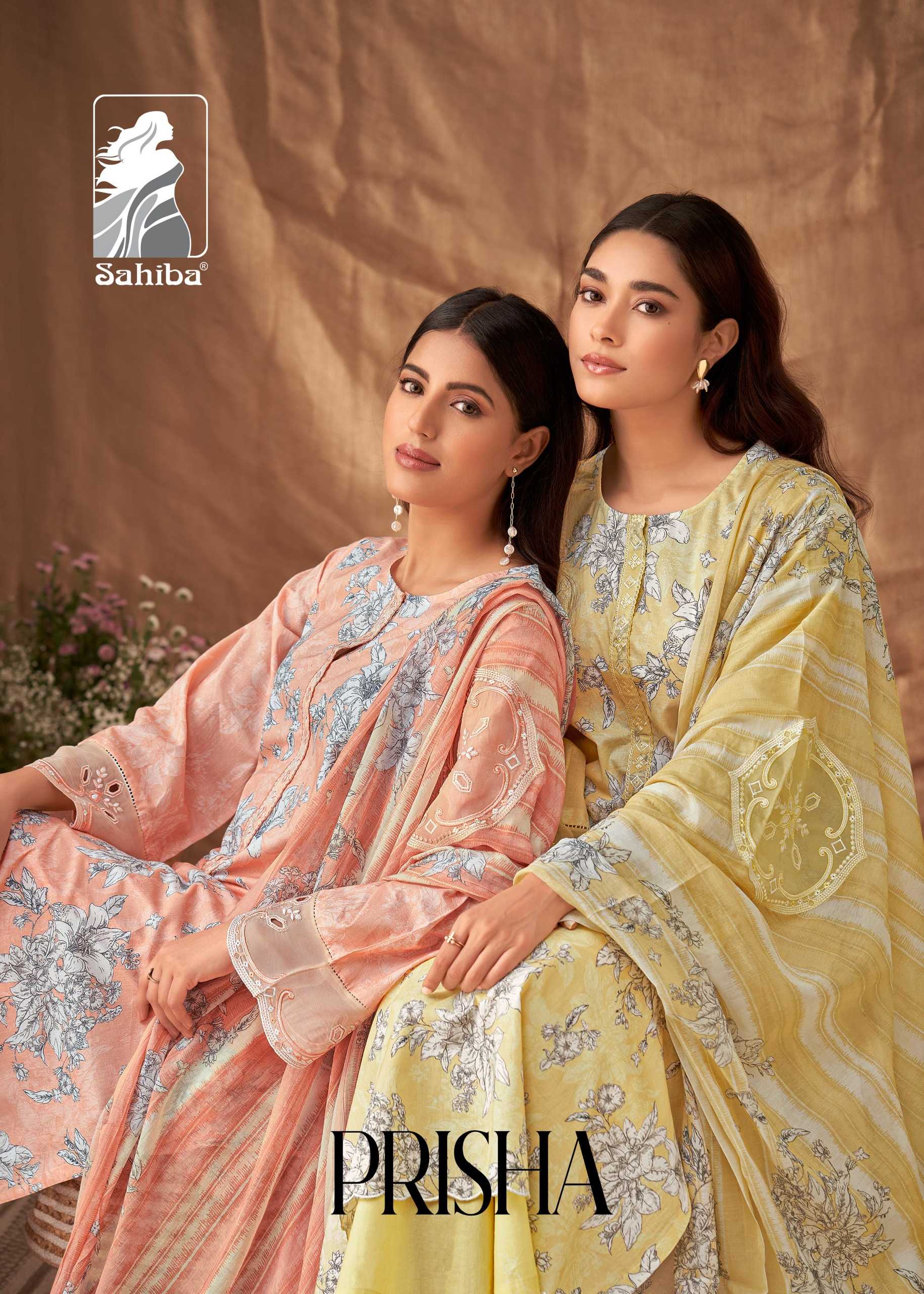 sahiba presents prisha embellished design pure cotton lawn Pakistani salwar suit