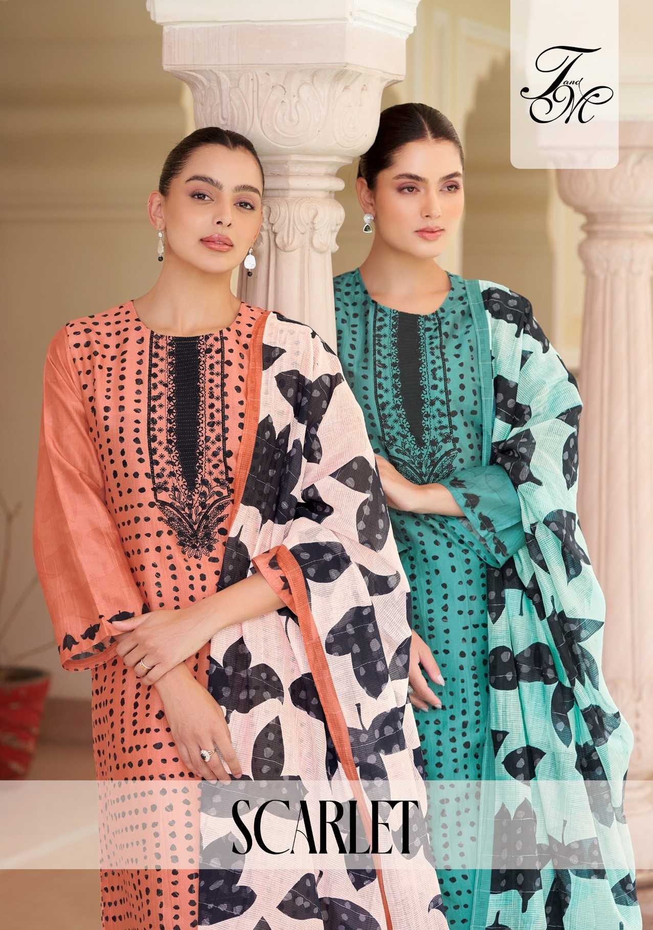 scarlet by sahiba premium ethnic style pure chanderi salwar suit dress material