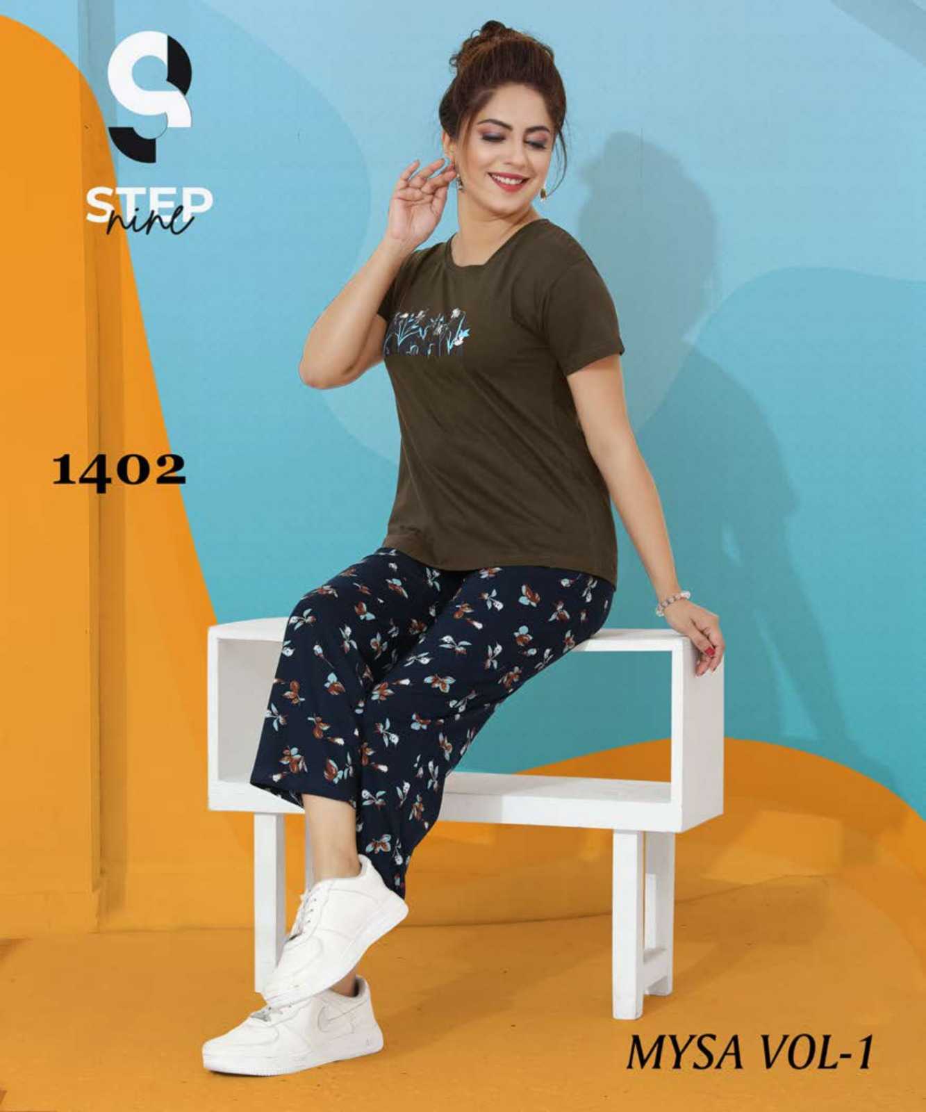 step9 presents mysa vol 1 fancy readymade cotton tshirt with payjama