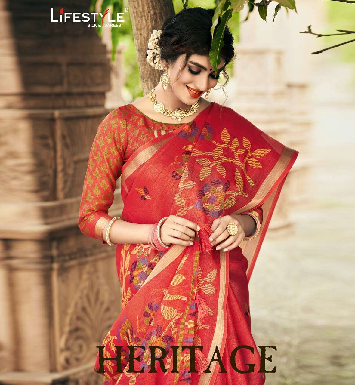 Ayush Silk Mills Heritage Wedding Designer Party Wear Fancy Saree Supplier
