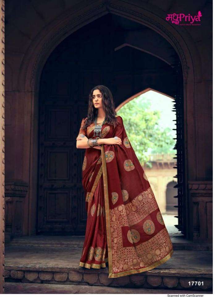 Tanushree Of Priya Paridhi Printed Georgette Designer Casual Style Saree Supplier