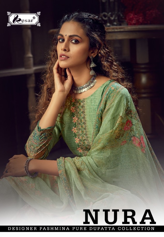 Kapil Fab Presents Nura Embroidered Pashmina Dress Collection Wholesale