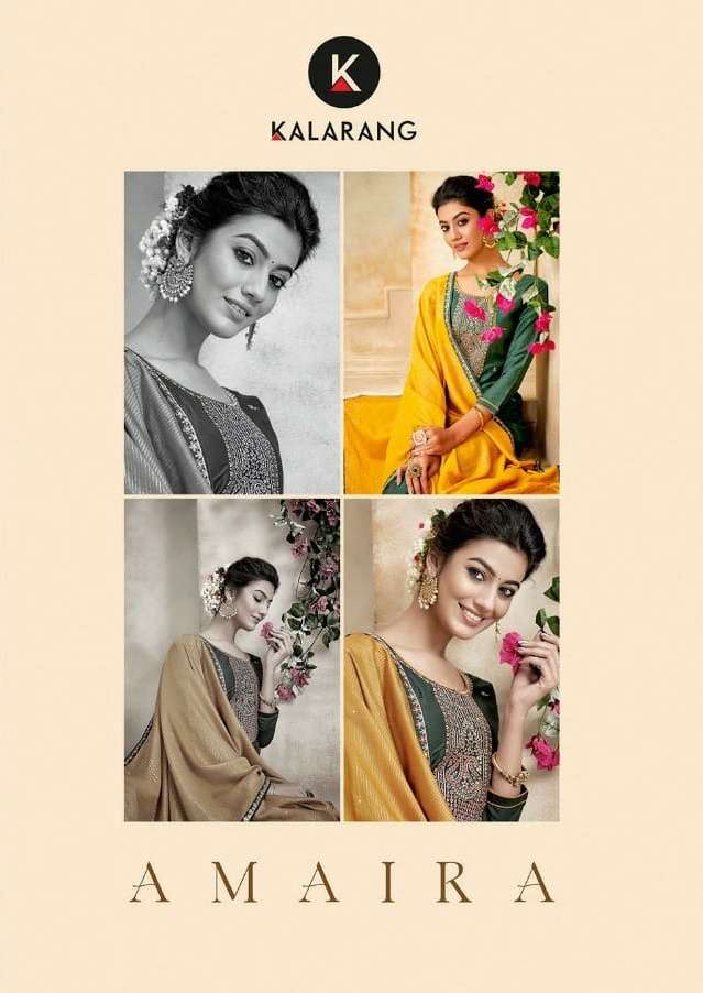 Kalista Fashions Amaira Fancy Work Sarees Catalogue Wholesalers In Surat