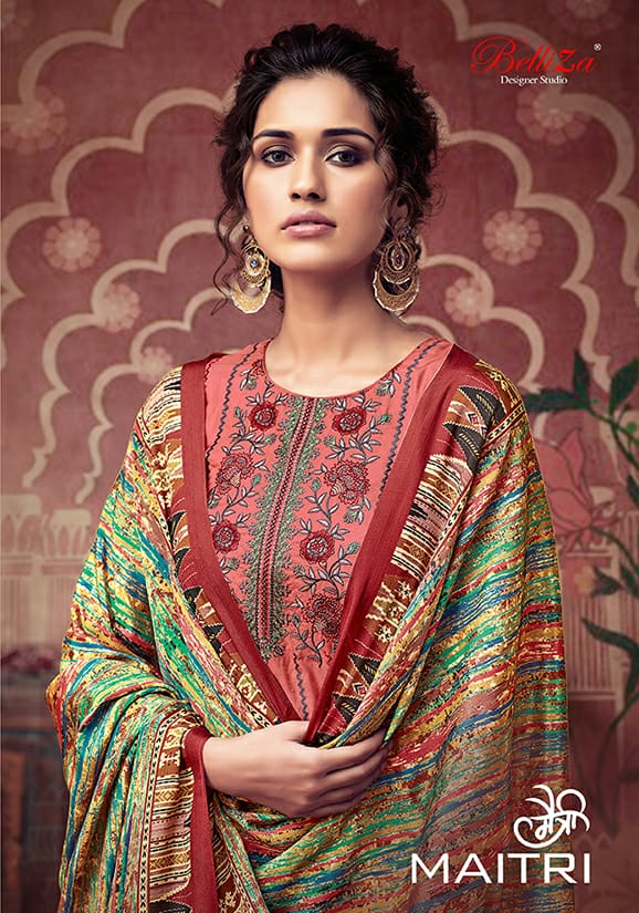 Triveni Sarees Maitri Embroidered Indian Designer Sarees Wholesaler
