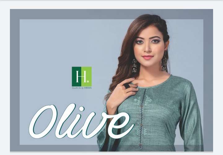 Vink Presents Olive Cotton Chanderi Kurti And Palazzo Best Collection 2018