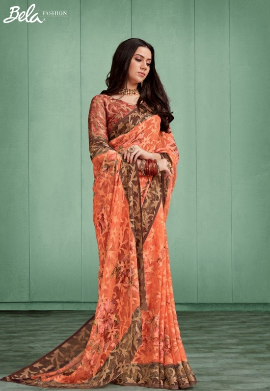 Bela Present Itara Brasso Deigital Printed Looking Indian Saree Online Shopping