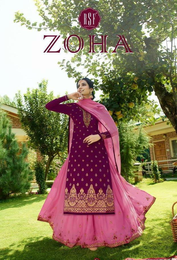 Sanna Fashion Silk Jacquard Embroidery Work Silk Suit Wholesaler In Surat