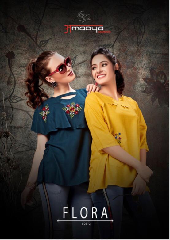 Amaaya Garments Launch Flora Vol 2 Rayon Daily Wear Short Top Collection