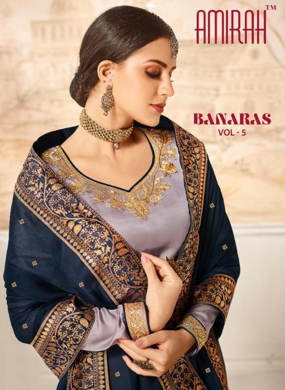 Amirah Banaras Vol 5 Indian Designer Latest Salwar Kameez Catalog Supplier
