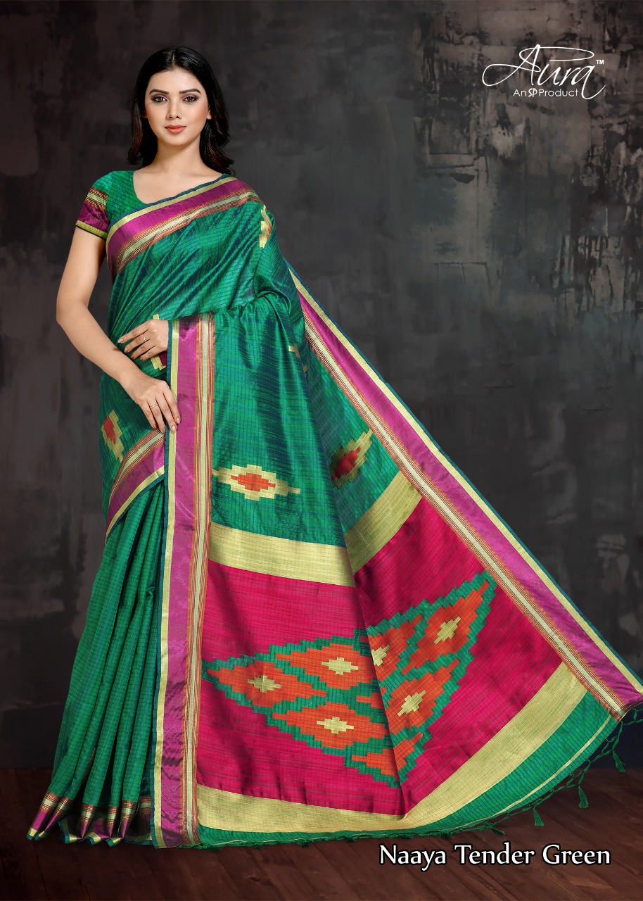 Aura Sarees Naaya Silk Fancy Lady Sarees Wholesale Clothing Store