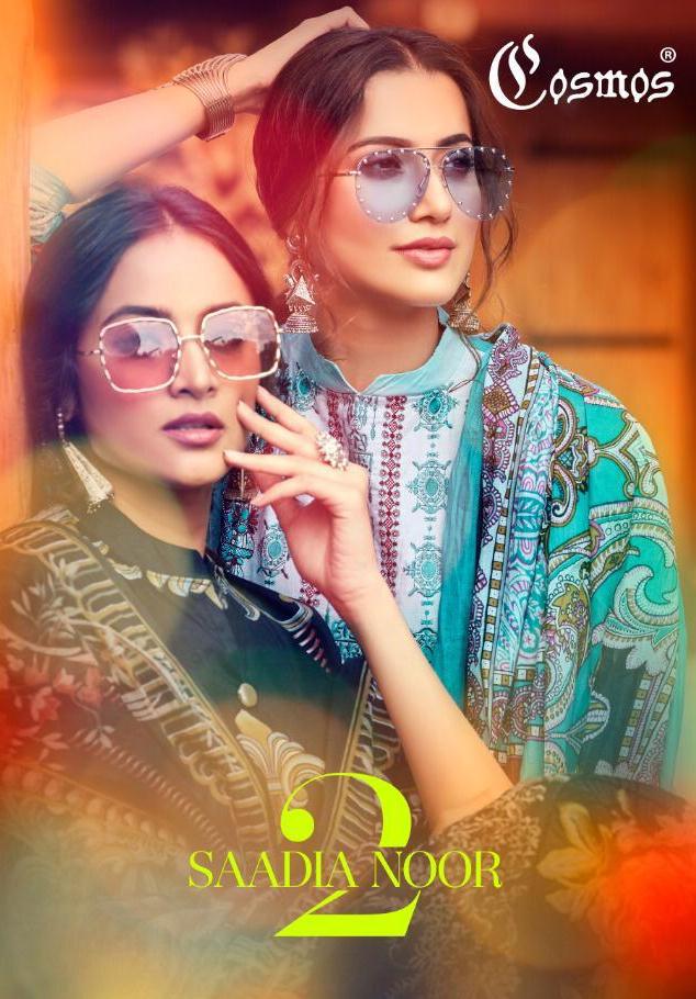 Cosmos Fashion Saadia Noor Vol 2 Lawn Cotton Print Salwar Kameez In Surat Dealer