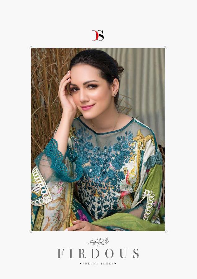 Deepsy Firdous Vol 3 Pure Cotton Pakistani Suit Collection