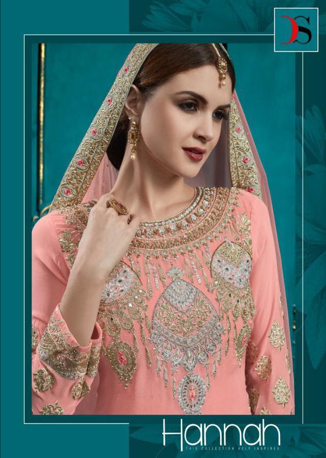 Deepsy Suits Hannah Real Georgette With Embroidery Work Plazzo Style Suit