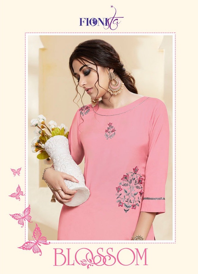 Fionista Present Blossom Pure Viscose Stylish Top With Skirt Catlog Dealer In Surat