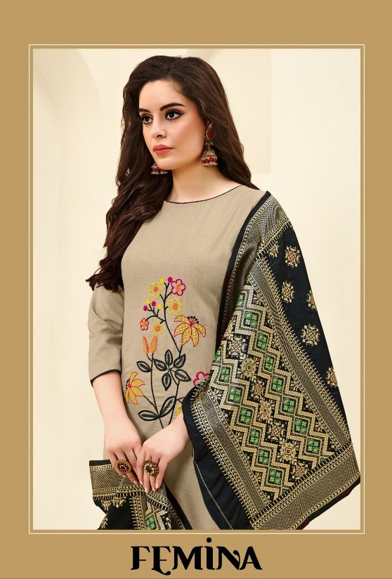 Gangour Femina Cotton Regular Wear Salwar Suit Catlog Collection In Surat