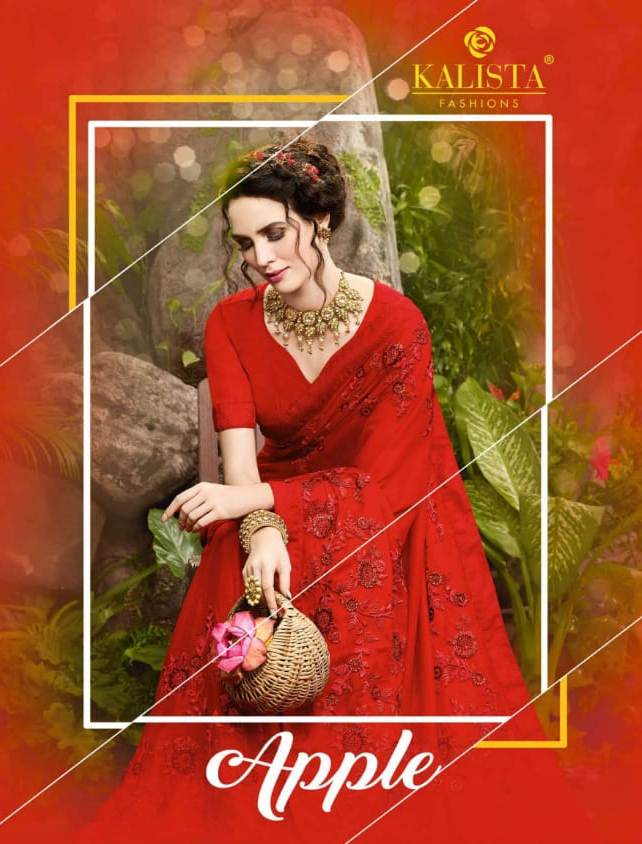 Kalista Fashions Launch Apple Fancy Indian Look Saree Wholesaler Exporter