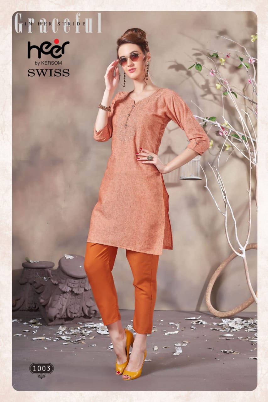 Kersom Launch Swiss Cotton Regular Wear Top With Pant Online Shopping