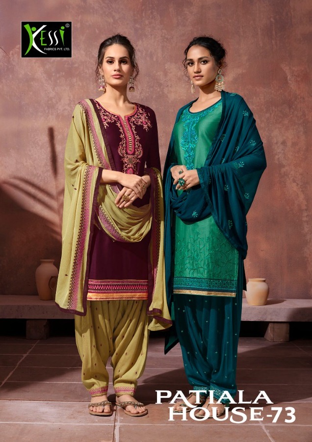 Kessi Presenting Patiyala House Vol 73 Cotton Satin With Work Suit Clothing Store