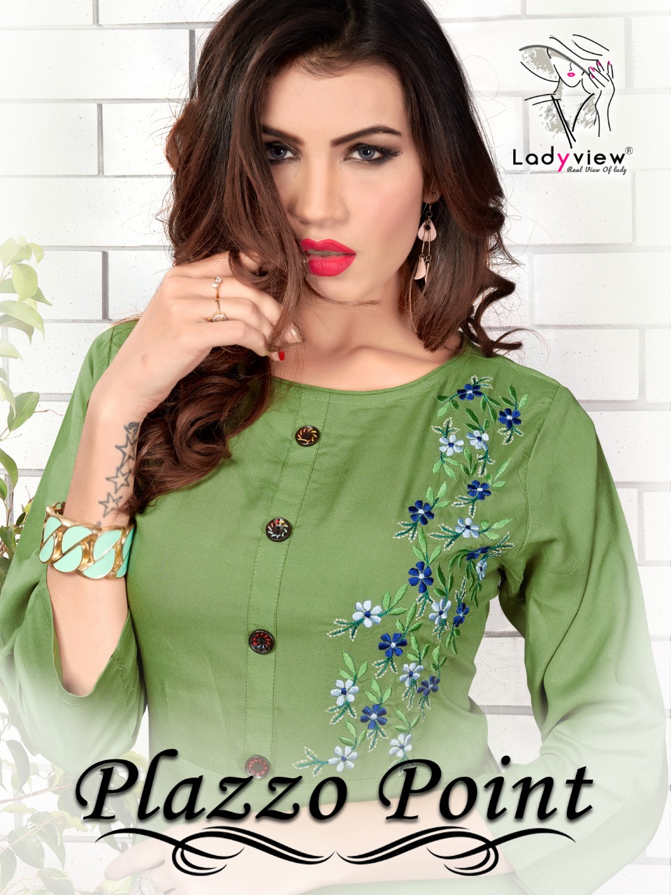 Ladyview Launching Plazzo Point Rayon Exclusive Kurti With Plazzo Dealer