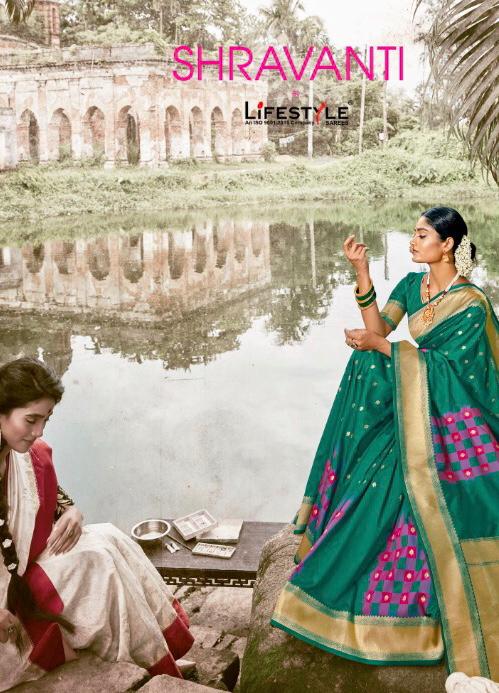 Lifestyle Sarees Shravanti Rich Pallu Silk Sarees Wholesaler