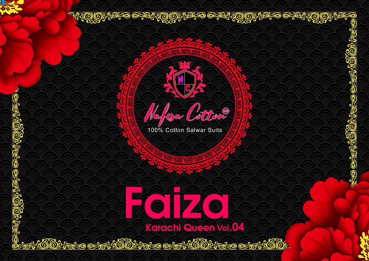 Nafisha Cotton Present Faiza Vol 4 Karachi Collection Cotton Dress Materials