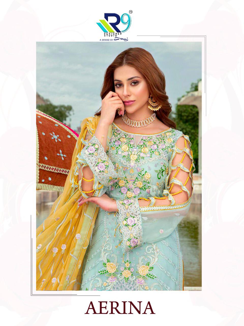 R9 Aerina Pakistani Style Embroidered Salwar Kameez Catalog