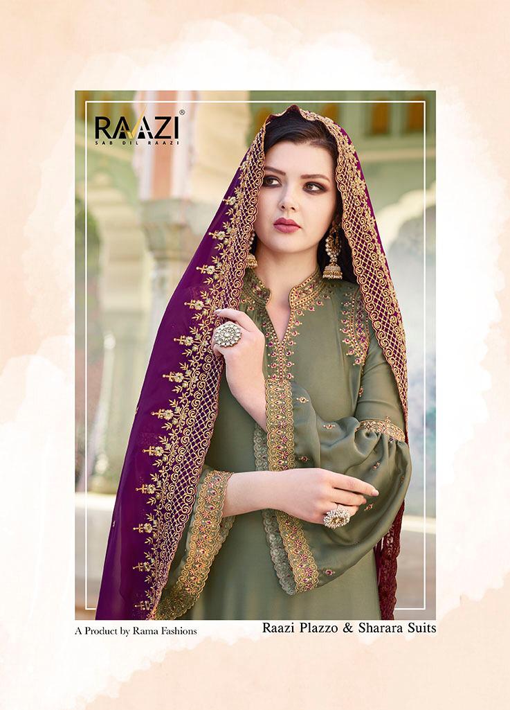 Rama Fashion Raazi 30017-30024 Series Plazzo And Sharara Suit Catlog