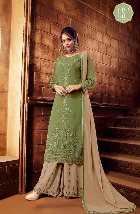 Rsf Presenting Marina Pure Georgette Long Designer Suit Trader In Surat Market