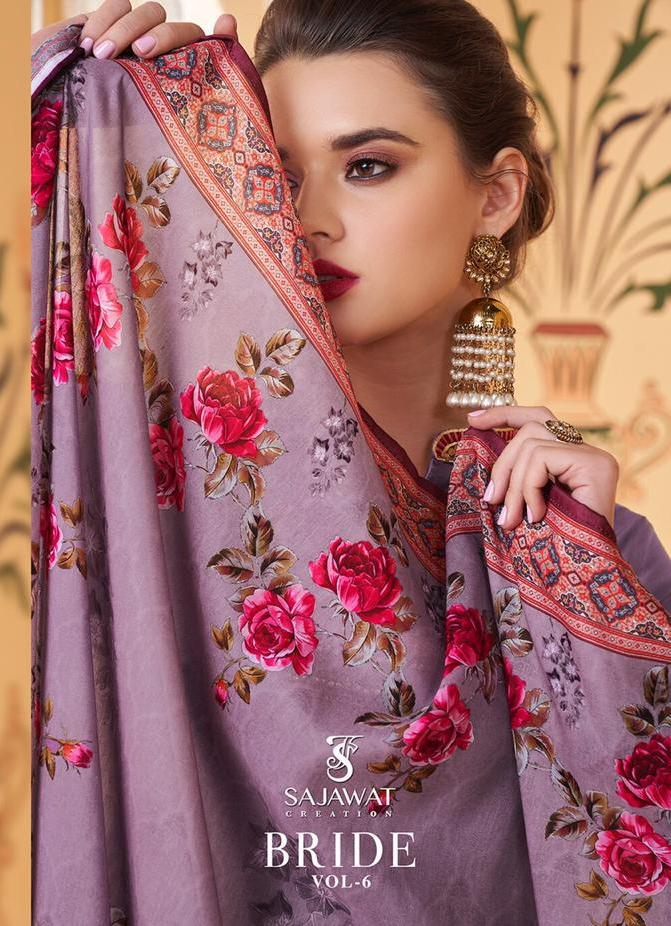 Sajawat Creation Brtide Vol 6 Soft Silk Readymade Bridal Long Style Suit Collection