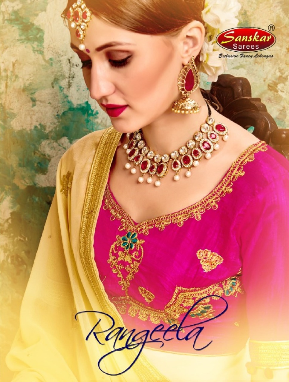 Sanskar Style Launch Rangeela Milano Silk Designer Lehenga Wholesaler