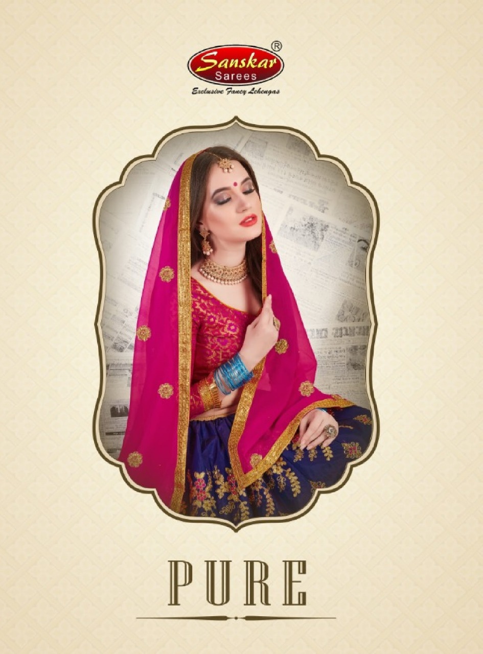 Sanskar Style Present Pure Sana Silk Traditional Wear Lehenga Collection