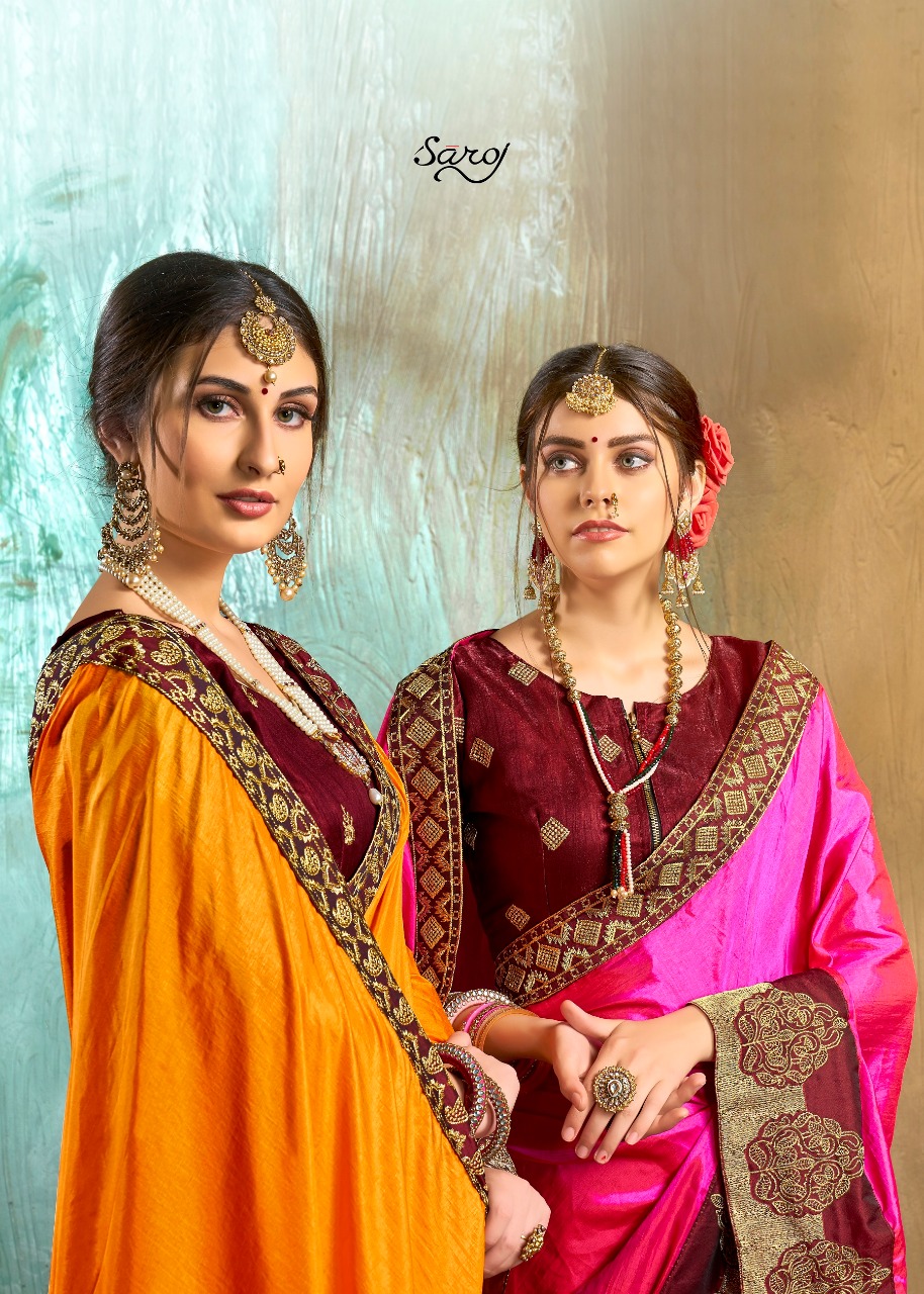 Saroj Launch Kalyani Sana Silk With Border Good Looking Rich Saree Online Shopping