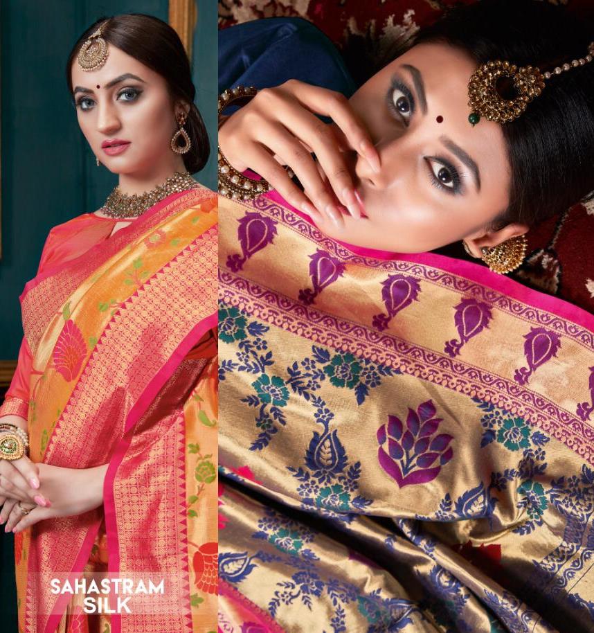 Shangrila Introduce Sahastram Silk Paithani Pattern Silk Sarees Wholesaler