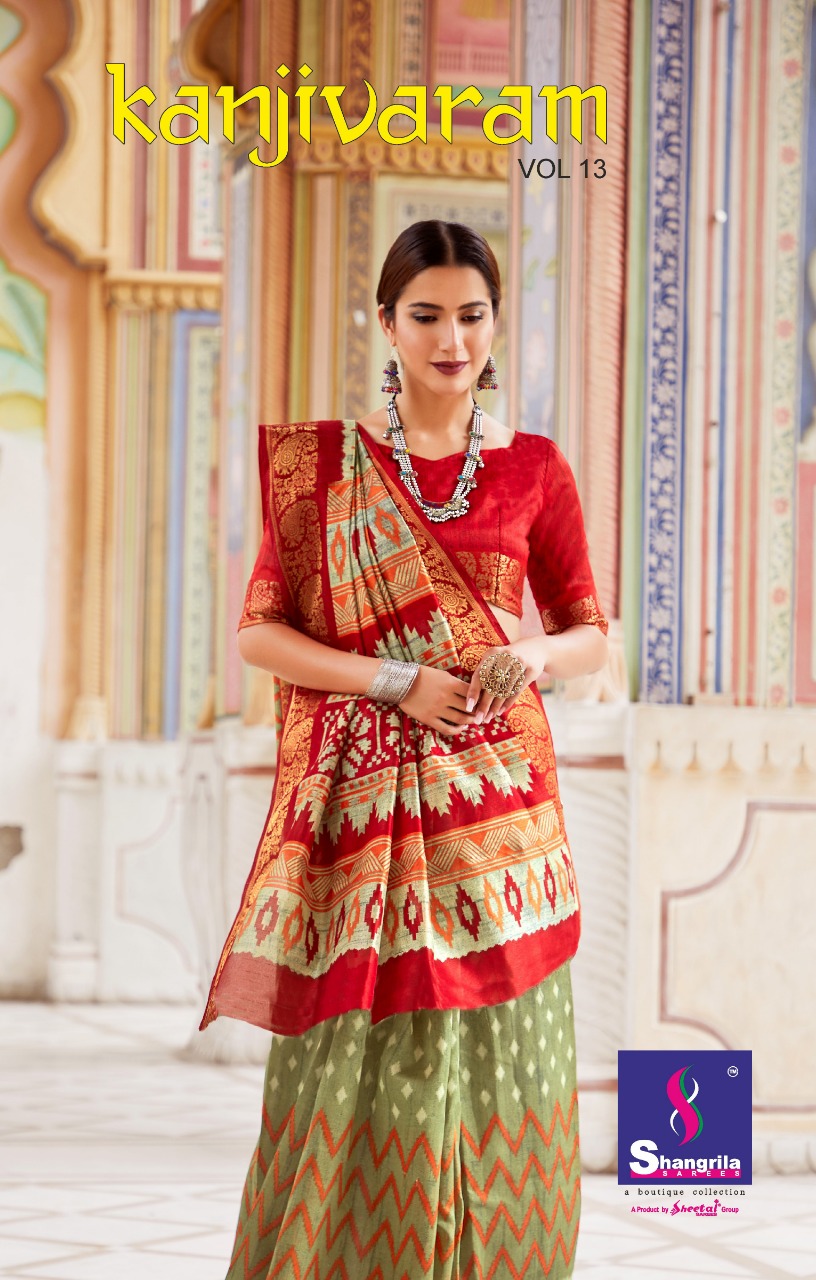 Shangrila Kanjivaram Silk Vol 13 Rich Collection Of Saree In Surat Market