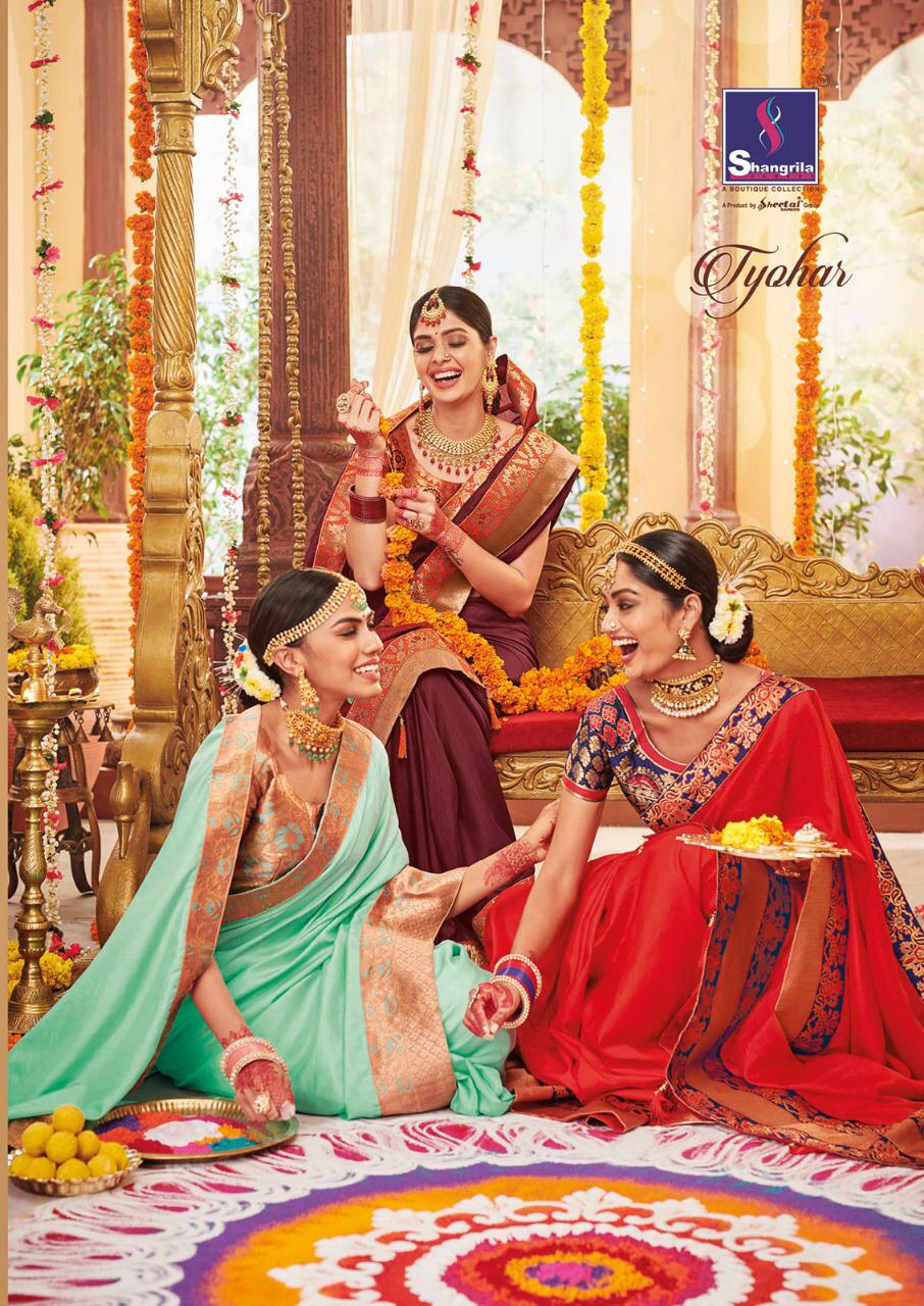 Shangrila Present Tyohaar Rich Dolla Silk Traditional Look Saree Wholesaler