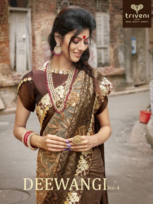 Triveni Deewangi Vol 4 Embroidered Indian Festive Sarees Online At Best Prices