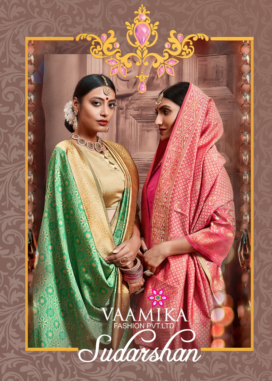 Vaamika Fashion Sudarshan Silk Traditional Wear Silk Saree In Surat Market