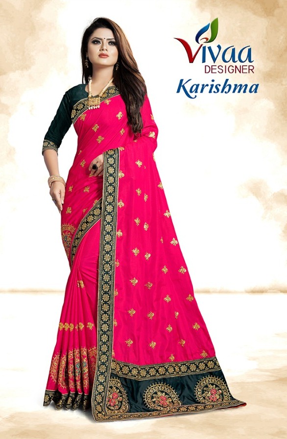 Vivaa Designer Karishma Sana Casual Party Wear Saree Online Supplier