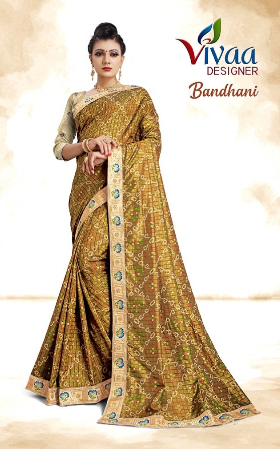 Vivaa Designer Launch Bandhani Sana Good Looking Rich Saree Wholesaler