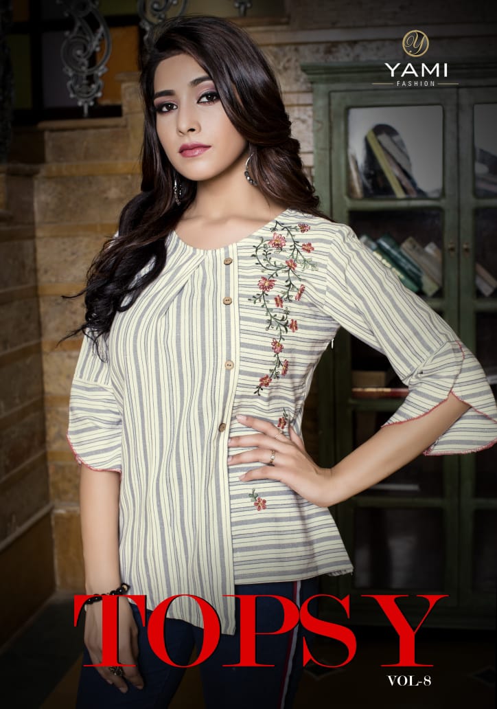 Yami Fashion Present Topsy Vol 8 Rayon Daily Wear Short Top Exporter In Surat