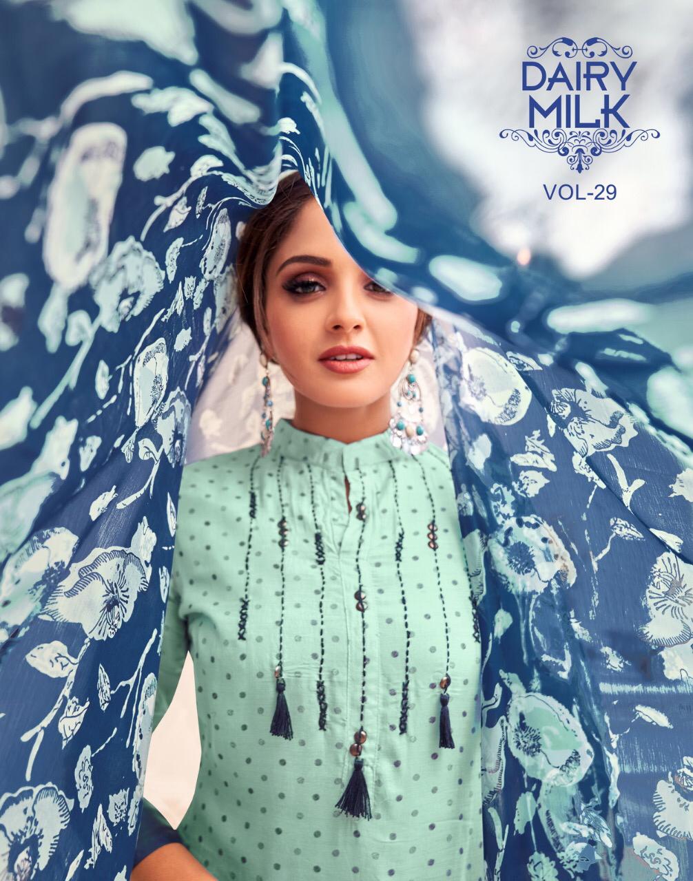 Angroop Plus Dairy Milk Vol 29 Chanderi Cotton Casual Wear Ladies Suits
