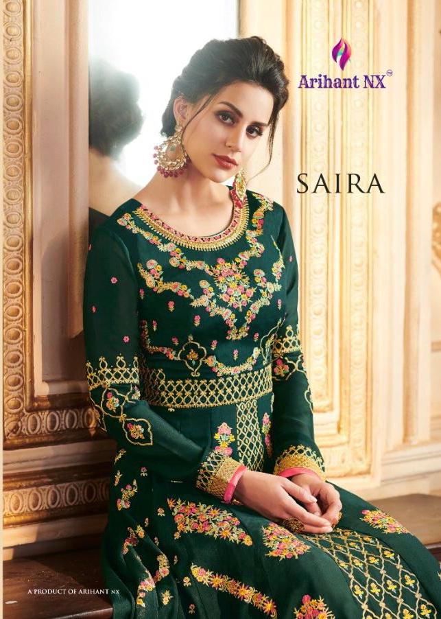 Arihant Nx Present Saira Georgette Long Gown Style Party Wear Suit Supplier