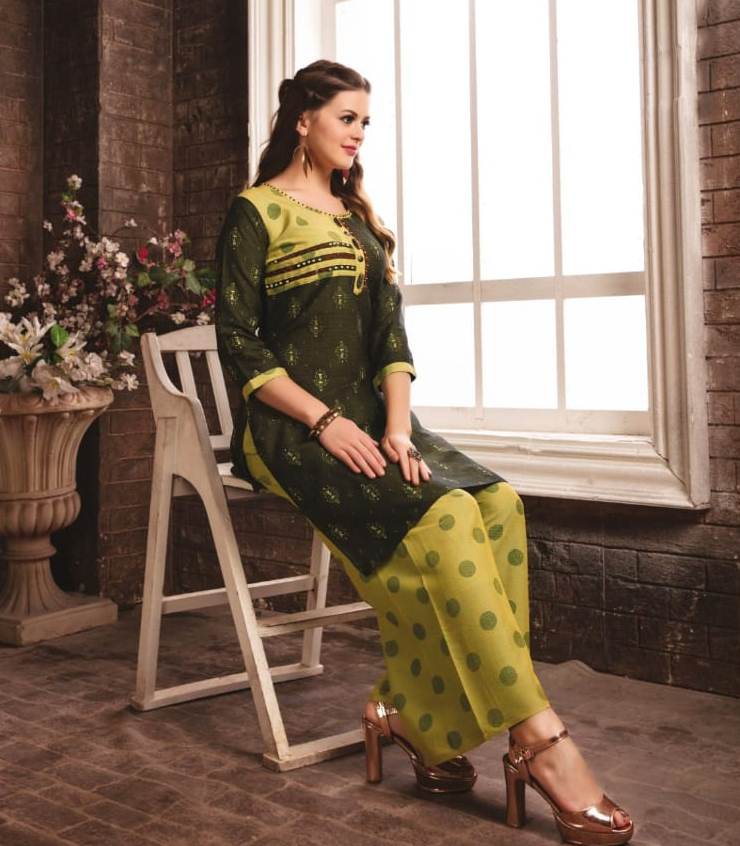 Hirwa Present Saara Rayon Printed Top With Plazzo Wholesale Rate