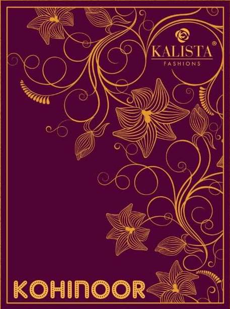 Kalista Fashion Kohinoor Indian Heavy Embroidery Party Wear Saree Dealer